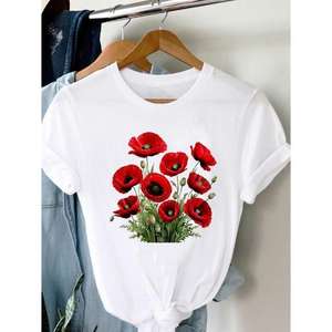 Camisetas Lindas y Cómodas 100% Algodón para Mujeres y Niños - Suaves, Ligeras, con Estampado Geométrico 3D, Manga Corta de Verano, Secado Rápido - Product Image 6