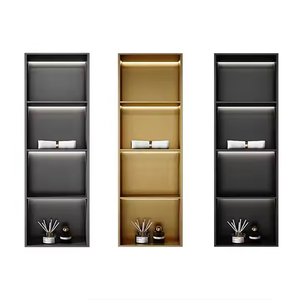 <span class=keywords><strong>Niche</strong></span> de <span class=keywords><strong>douche</strong></span> murale en acier inoxydable au design moderne, à encastrer en coin, pour salle de bain, couleur Techniques - Product Image 2