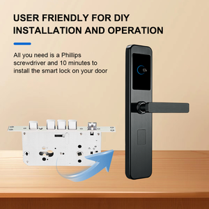 Poignée de <span class=keywords><strong>porte</strong></span> numérique Serrure intégrée <span class=keywords><strong>Entrée</strong></span> par mot de passe Économie <span class=keywords><strong>d</strong></span>'énergie Commande vocale Accès par carte Serrure intelligente sans clé - Product Image 4