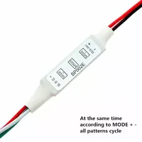 Contrôleur LED RGB ESann MINI 3 touches DC12V Pixel Point WS2813 pour bande LED numérique