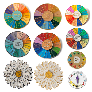 Nhà Sản Xuất Tùy Chỉnh May Mắn Bánh Xe <span class=keywords><strong>Pin</strong></span> Kim Loại Ve Áo <span class=keywords><strong>Pin</strong></span> Thủ Công Huy Hiệu Spinner Quay Men <span class=keywords><strong>Pin</strong></span> Xoay Mũi Tên Pins - Product Image 3