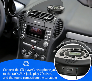 <span class=keywords><strong>Lecteur</strong></span> <span class=keywords><strong>CD</strong></span>/MP3 portable Smile avec <span class=keywords><strong>lecteur</strong></span> <span class=keywords><strong>de</strong></span> carte USB/SD, haut-parleur, commande par bouton, multi-prises (US/EU/CN/AU/JP/UK), noir - Product Image 4