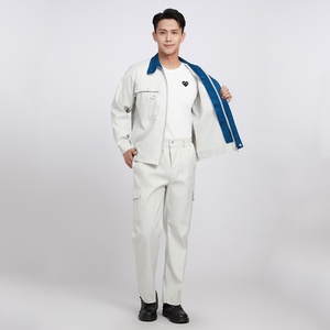 Traje transpirable de algodón de manga larga para hombre, ropa de trabajo para Protección Laboral, fábricas de automóviles, gasolineras, barco - Product Image 1