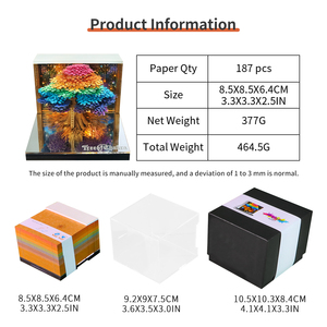 Bloc <span class=keywords><strong>de</strong></span> Notas 3D con Diseño <span class=keywords><strong>de</strong></span> Árbol <span class=keywords><strong>de</strong></span> la Vida y Chakras, Calendario 2027, Cubo <span class=keywords><strong>de</strong></span> Papel con Luz LED para Decoración <span class=keywords><strong>de</strong></span> Escritorio - Product Image 6