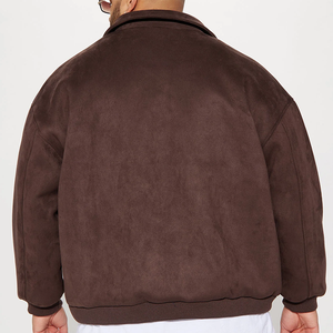 <span class=keywords><strong>Giacca</strong></span> autunnale <span class=keywords><strong>oversize</strong></span> Design personalizzato per il tempo libero produttori di abbigliamento con girocollo monopetto in finta pelle scamosciata - Product Image 3