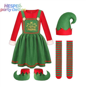 ชุดคอสเพลย์คริสต์มาสสำหรับเด็กหญิงและเด็กชาย HESPER สีเขียว พร้อมชุดปาร์ตี้ลาย Echo และชุด Merry Christmas - Product Image 2