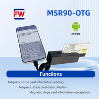 Lector de Banda Magnética USB OTG Portátil MSR90 para Dispositivos Móviles Android