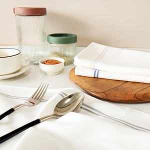 Essuie-tout de cuisine rectangulaire en coton rayé style nordique, 100% coton, pour usage domestique - Product Image 2