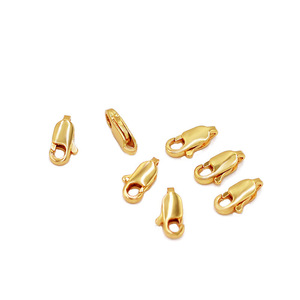 <b>Copper</b> Plated 18K Gold Teardrop Spring Lobster Clasp For <b>Bracelet</b> Making - Product Image 5