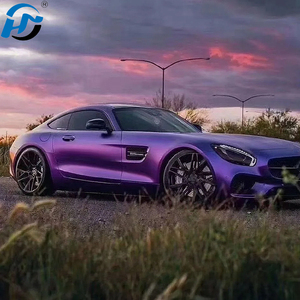 Vente en gros PET TPU Cast HD Satin Céramique Violet Emballage de voiture <span class=keywords><strong>Vinyle</strong></span> Un rouleau complet 1. 52X1.8 M/5X60FT Usine Directe Autocollants de voiture - Product Image 5
