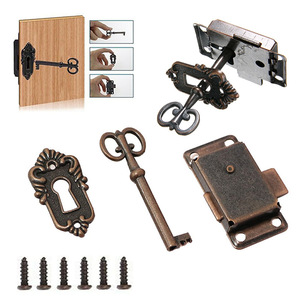 QY Antique Bronze <b>Cabinet</b> <b>Lock</b> With Key For Furniture Jewelry Box Display Case Easy Installation - Product Image 1