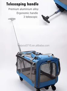Üretici OEM ayrılabilir taşınabilir nefes havayolu onaylı seyahat çantası evcil hayvan taşıyıcı tekerlekler ile - Product Image 4