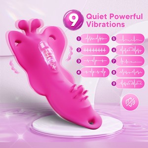 Chất lượng cao có thể sạc lại 10 tốc độ bướm dildo điều khiển từ xa mặc Vibrator Đồ chơi tình dục cho phụ nữ - Product Image 5