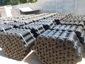 OEM تحمل الأسطوانة الحزام الناقل المطاط بكرات المهمل