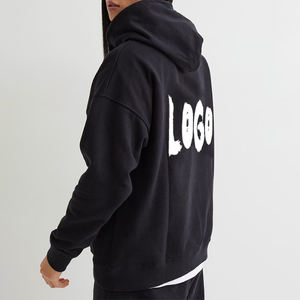 Ensemble sweat à capuche et pantalon de survêtement grande taille pour homme, personnalisable avec logo brodé ou imprimé en relief, en coton/polyester tissé, pour l'hiver – Vente en gros - Product Image 3