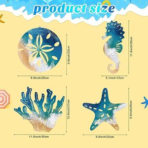 Nuovo arrivo decorazioni da parete <span class=keywords><strong>casa</strong></span> soggiorno spiaggia <span class=keywords><strong>mare</strong></span> animale arte decorazioni da parete in metallo per la <span class=keywords><strong>casa</strong></span> di lusso - Product Image 2