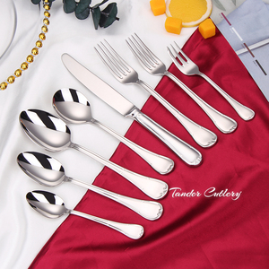 Gương Bạc Hoàng Gia Đám Cưới Thép Không Gỉ Bộ Đồ Ăn Chất Lượng Cao Bạc Dao Kéo Flatware <span class=keywords><strong>Set</strong></span> - Product Image 6
