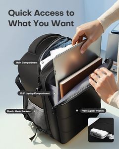 Sac à dos de voyage bagage à main sac à dos pour ordinateur portable sac pour hommes et femmes voyage essentiel travail, <span class=keywords><strong>week</strong></span>-<span class=keywords><strong>end</strong></span>, collège - Product Image 4