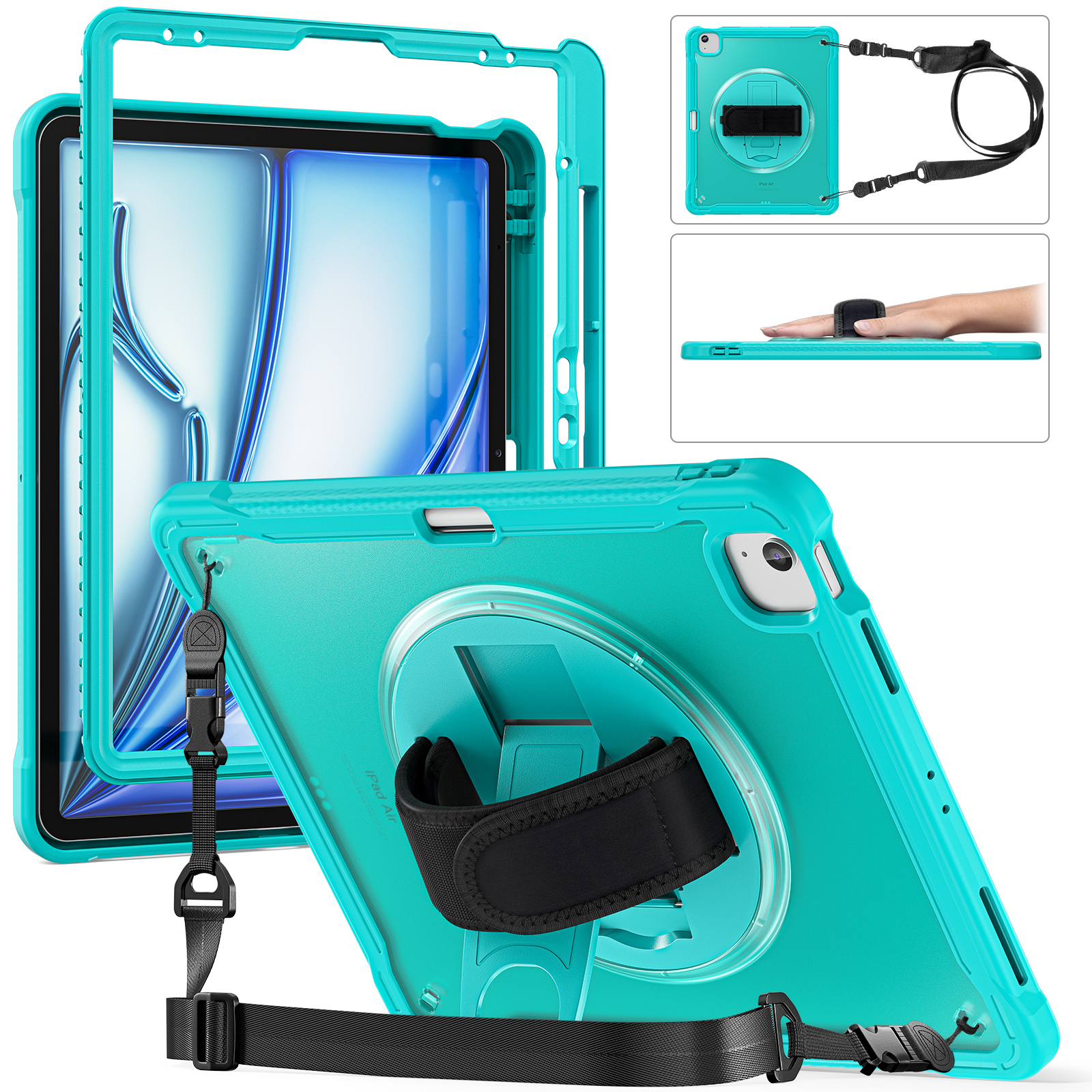 สีเขียวอ่อน + สายคล้องไหล่