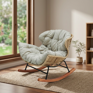 Benely Relax Chair avec coussin Fauteuil inclinable pour les loisirs de plein air Fauteuil à bascule pour balcon et canapé-lit pour meubles de maison - Product Image 3
