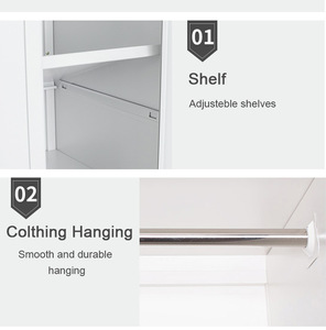 Custom 2 Door Simple Wardrobe <strong>Wooden</strong> Open Cabinet Design Clothes Closet Modern <strong>Cupboard</strong> for Bedroom Furniture - Product Image 4