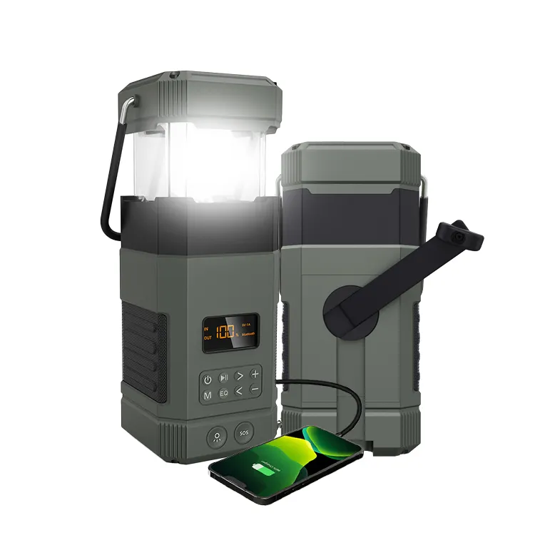 Mini Lampe De Camping solaire Led Rechargeable, métal frontal puissant Dynamo power station, Lampe De Poche En Plastique