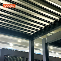 Pergola bioclimatique en aluminium UOGEL M2-S, imperméable, avec toit à lamelles, kit de gazebo 3x3/3x4, manuel, garantie 7 ans, revêtement poudré