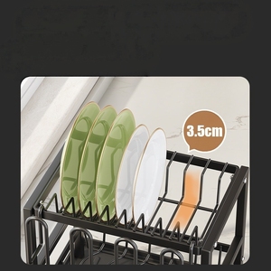 Escurridor de Platos Multifuncional para Encimera, Escurridor de Platos para Cocina, para Tazones, Platos y Tazas, Organizador de Vajilla para Fregadero - Product Image 3