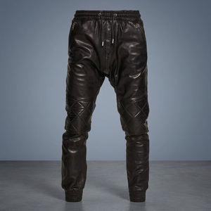 กางเกงหนังสำหรับผู้ชาย ป้องกันรอยยับ แห้งเร็ว พร้อมซิปปิด - Product Image 3