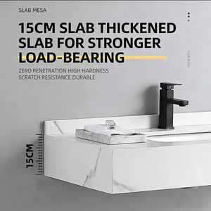 Ventes Flash : Lavabo mural suspendu en dalle de pierre intégrée pour hôtels et salles de bain domestiques - Product Image 3