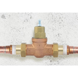 Vanne <span class=keywords><strong>de</strong></span> régulation <span class=keywords><strong>de</strong></span> <span class=keywords><strong>pression</strong></span> à double union - 1 pouce NPT femelle, 45 PSI, tête en laiton, adaptée aux systèmes d'<span class=keywords><strong>eau</strong></span> domestiques - Product Image 3