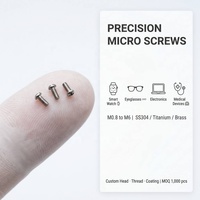 Vis miniature OEM à tête cylindrique fendue en laiton M0.8-M6 pour l'électronique portable, les drones, les capteurs et les micro-assemblages