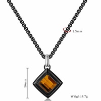 Collier en acier inoxydable plaqué or avec pendentif turquoise personnalisé de Cheng Jewelers pour cadeaux d'anniversaire
