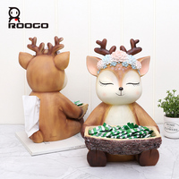 Plateau de rangement pour bonbons et desserts en résine personnalisée, design mignon 3D d'animaux, nouveau design ROOGO, pour cadeau, décoration de la maison et du salon