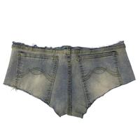 RNSHANGER Jean Femme Mini Short Sexy en Denim pour Femme Pantalon Extensible String Culotte Mignon Tenue de Club Pôle Dance Court