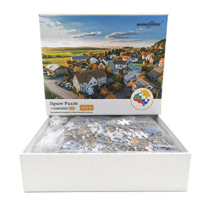 カスタムジグソーパズル 低MOQ 教育用ハードボードパズルゲーム 印刷 脳トレ グレー段ボールジグソーパズル 1000ピース - Product Image 2