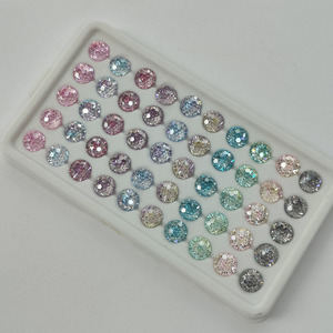 All'ingrosso di forma rotonda colorato placcatura di colore pietre speciali fuochi d'artificio taglio pietra di zirconi cubici sciolti - Product Image 1