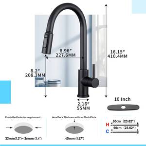 Robinet de cuisine extractible 3 voies avec filtre RO pour eau potable, idéal pour hôtels et établissements. - Product Image 3