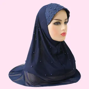 Yiwu Furui Kinder Hijab Al Amira Hijab für islamische Kinder Mädchen ein Stück Instant Schal Perlen Kühlung Instant Hijab Schal