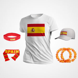 Camiseta de Fútbol con Logotipo Personalizado para Fanáticos de España, Souvenir, Forma de Bandera, Material de Poliéster No Tejido, Impresión Digital, Venta Caliente - Product Image 6