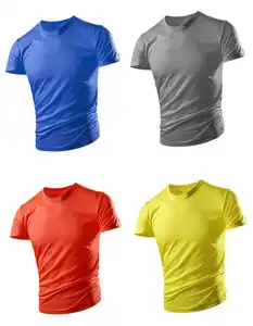 Groothandel Custom Print Effen Blanco 100 Sublimatie 100% Polyester Witte Sport Gym Run Quick Dri Dry-Fit Mannen T-Shirt Voor Vrouwen