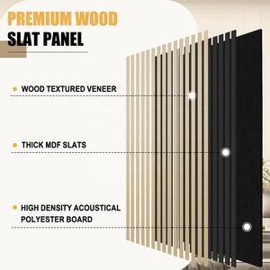 Paneles Acústicos de Listones de Madera de Roble Blanco, Paneles Absorbentes de Sonido Akupanel con Revestimiento de Fieltro PET para Cine en Casa, Oficina, Estudio - Product Image 3