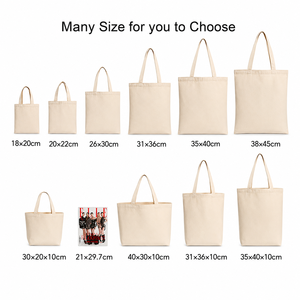 Nouveau Style Sac Fourre-Tout Réutilisable pour Courses <span class=keywords><strong>en</strong></span> Toile de Coton avec Motif Lettres, Impression Sublimation Personnalisée avec Logo - Product Image 3
