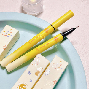 2022 Oem Logo personnalisé <span class=keywords><strong>noir</strong></span> néon imperméable coloré Eye Liner stylo Vegan mat étiquette privée paillettes marron Eye-Liner liquide - Product Image 1