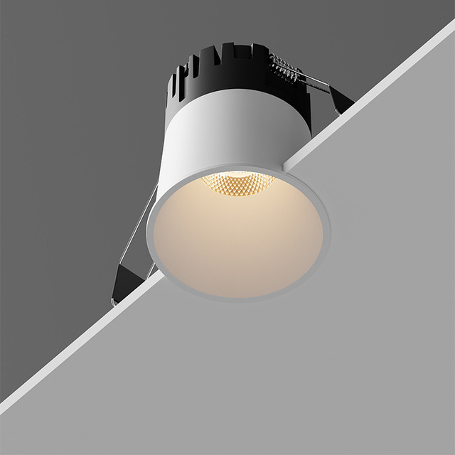 App Control Zigbee Smart Led Recessed Down Light High Lumen 12W Hotel Anti Glare Cob Downlight Project