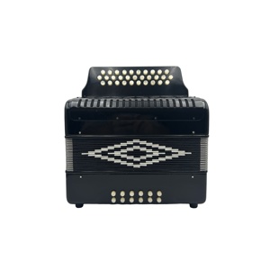 Acordeón Diatónico Profesional OEM SEASOUND, Instrumento de 31 Botones y 12 Bajos para Estudiantes, Modelo JB3112A en Celuloide Negro con Botones Blancos - Product Image 1