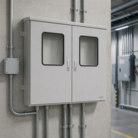 Boîtier de compteur électrique IP54 en acier, armoire de mesure murale, personnalisable OEM