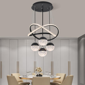 Linea Comedor LED Lámpara colgante Acrílico Círculo Cocina Iluminación de techo con altura ajustable para dormitorio o comedor - Product Image 6