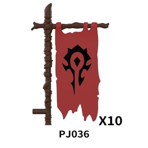 Jouets Cadeaux pour Enfants Briques d'Action en Plastique ABS Loup Blanc Loup Noir Loup Brun Loup Gris Drapeau de Bataille Médiévale Ensemble de Blocs DIY pour - Product Image 2