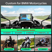 Navigateur GPS pour moto avec écran tactile OLED de 7 pouces, autoradio Android, étanche IP67, design portable, cartes du monde entier
